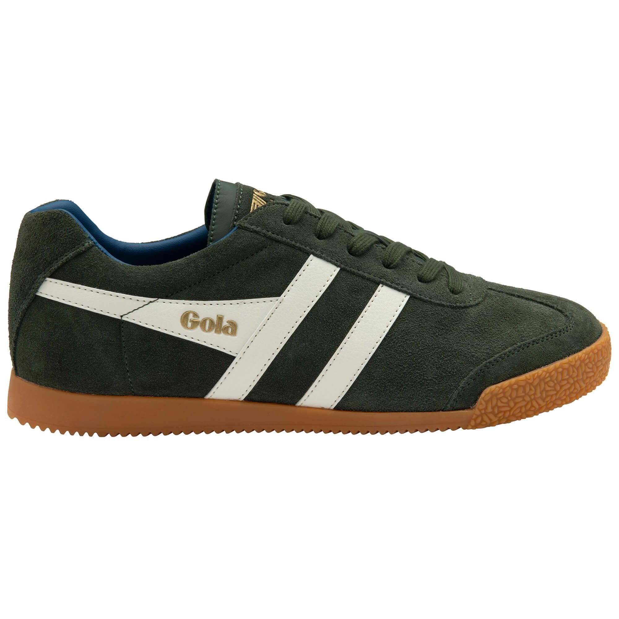 Gola Classics Men's Harrier Suede Sneakers - Dark Khaki/Off White/Marine Blue