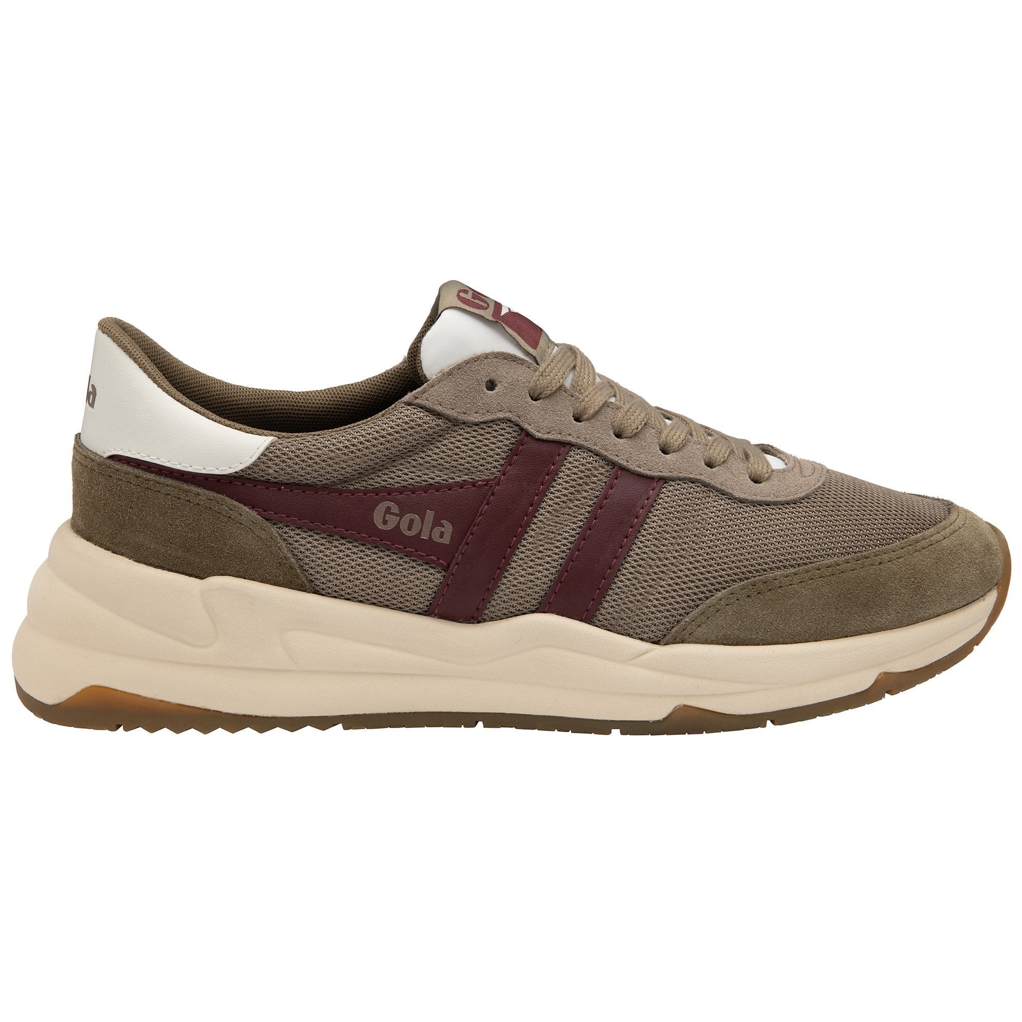Gola Classics Men's Jupiter Sneakers - Rhino/Khaki/Burgundy