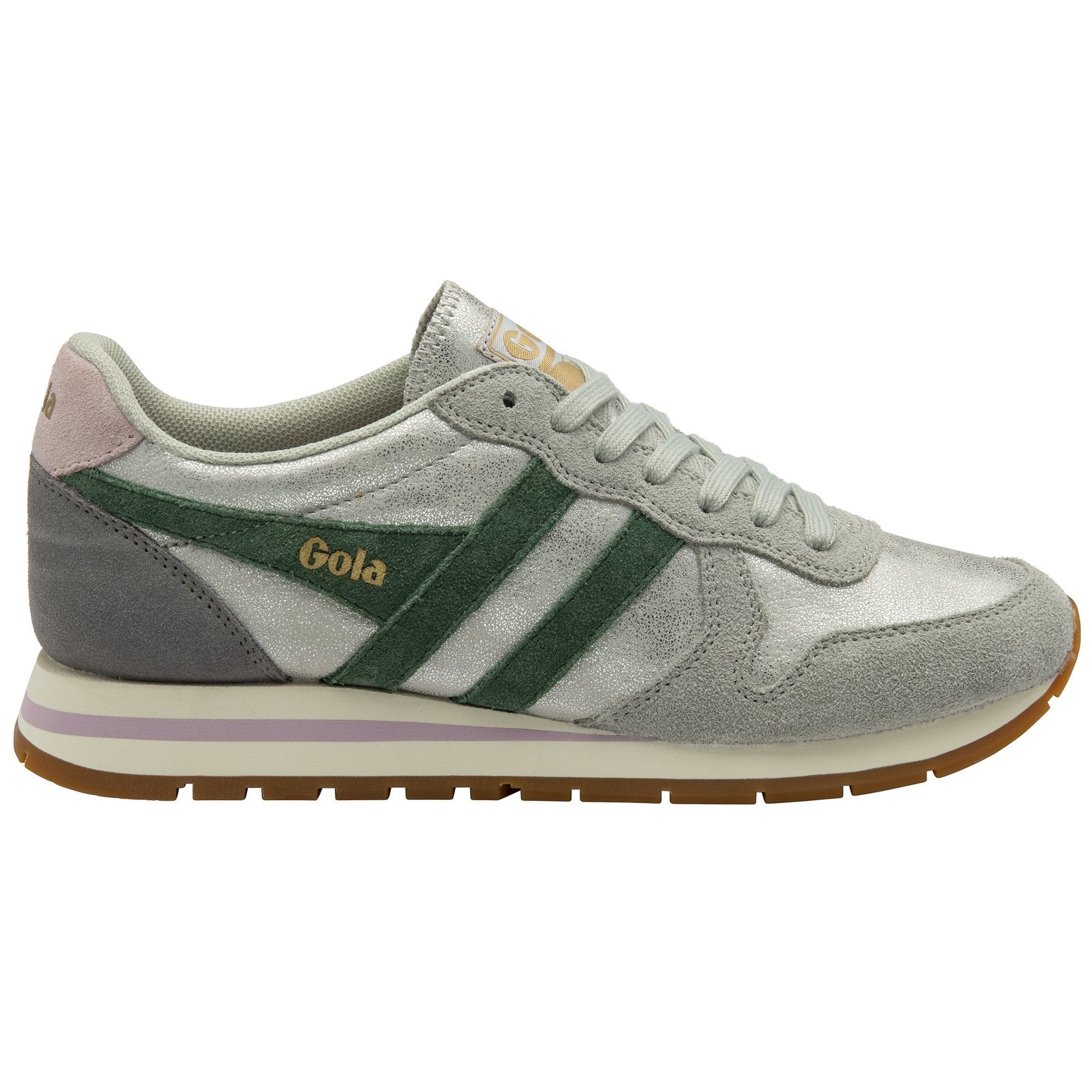 Gola Classics Women's Daytona Blaze Sneakers - Silver/Evergreen/Chalk Pink